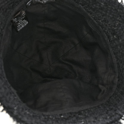 Chanel Tweed Pearl Bucket Hat 58 Black 7 of 9