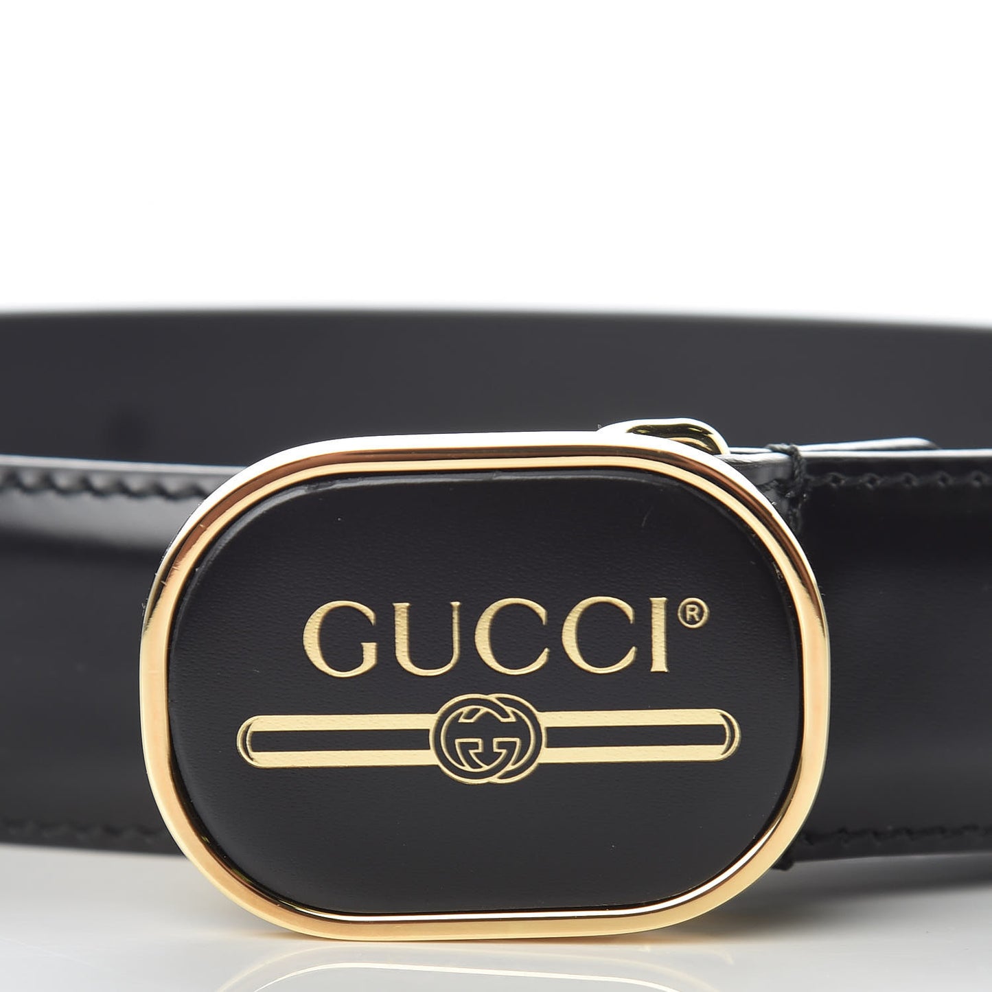 Calfskin Logo Belt 100 40 Black