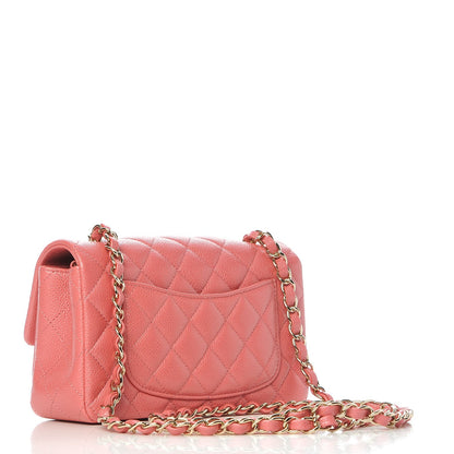 Chanel Caviar Quilted Mini Rectangular Flap Pink 3 of 8