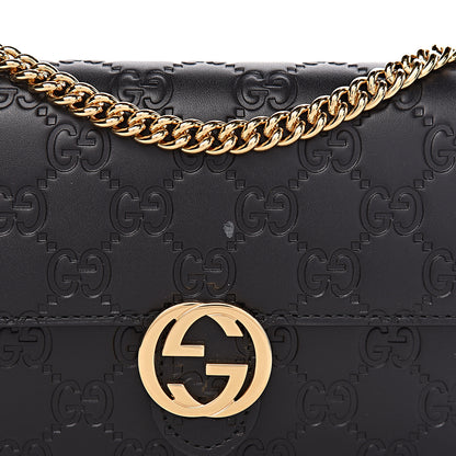 Gucci Guccissima Icon Chain Wallet Black 7 of 10