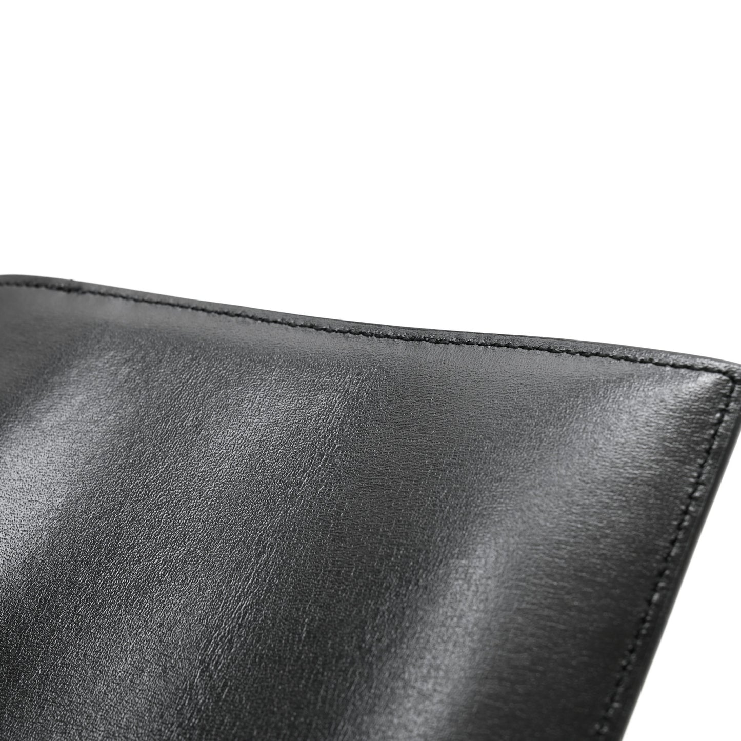 Smooth Shiny Calfskin Monogram Uptown Pouch Black
