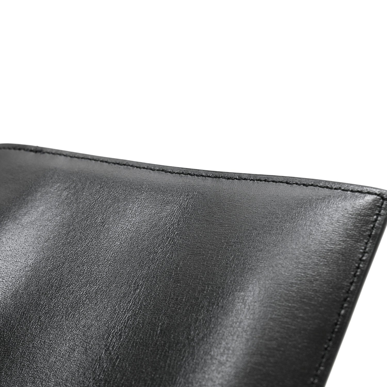 Saint Laurent Smooth Shiny Calfskin Monogram Uptown Pouch Black 7 of 9