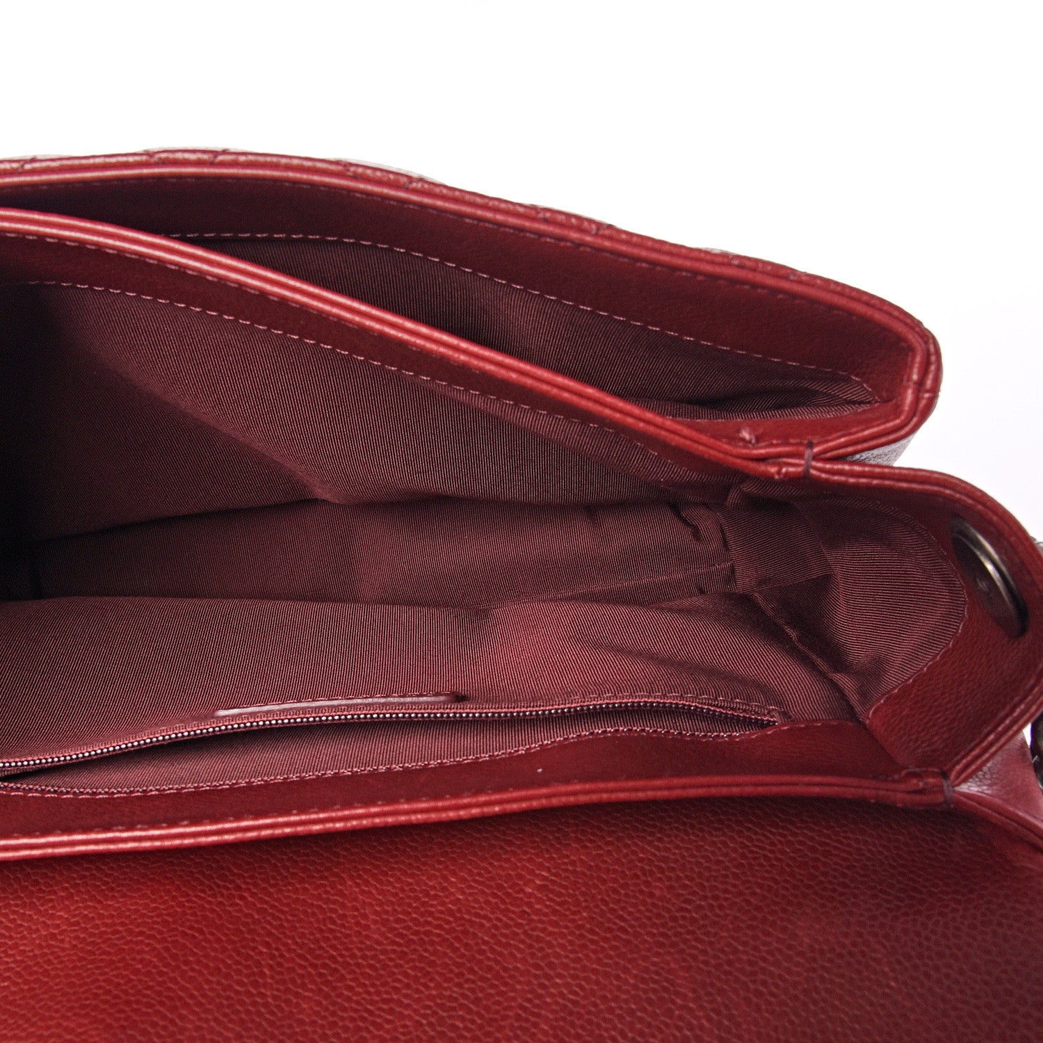 Chanel Caviar Quilted Medium Rock In Rome Single Flap Burgundy 5 of 12