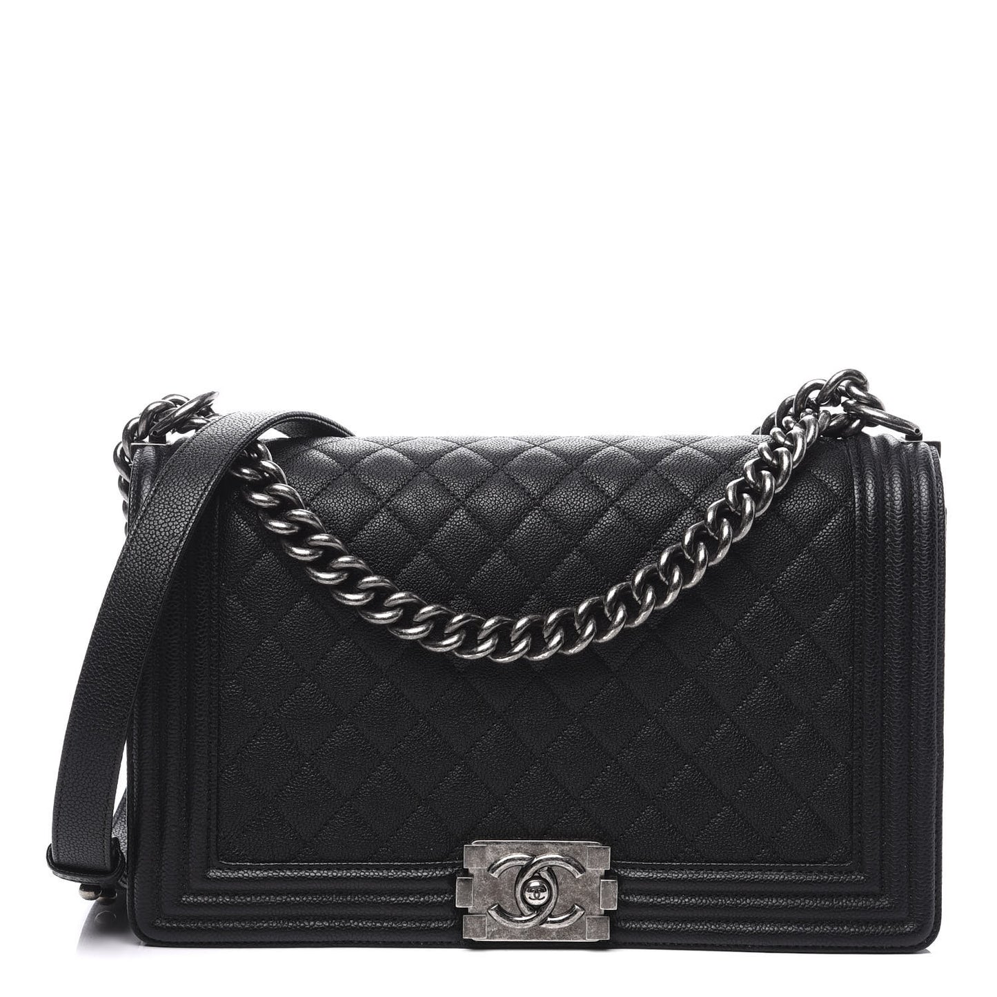 Caviar Quilted New Medium Boy Flap Black