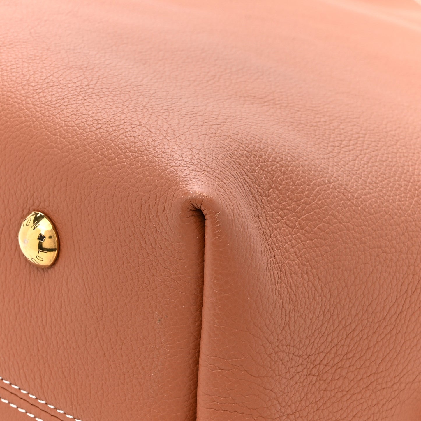 Grained Calfskin Low Key Hobo MM Cognac