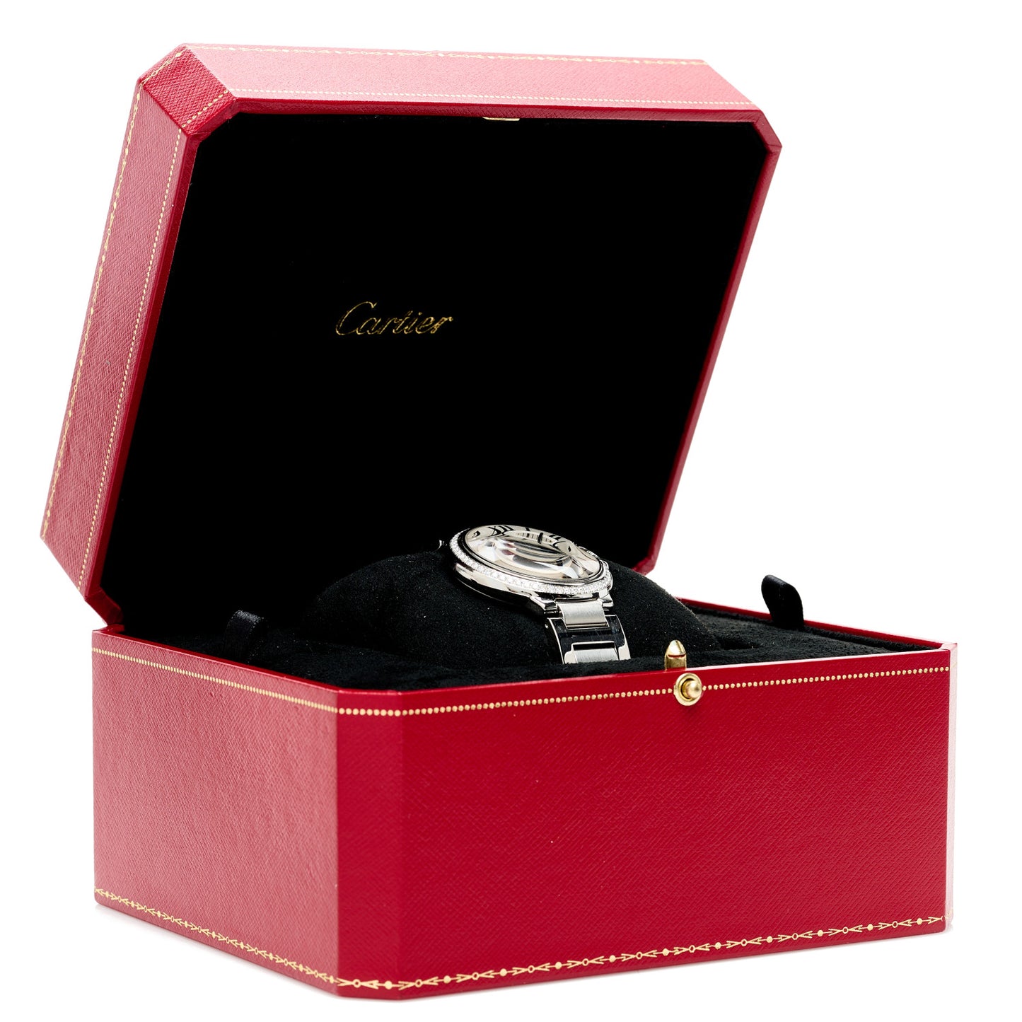 Stainless Steel Diamond Bezel 36mm Ballon Bleu De Cartier Automatic Watch
