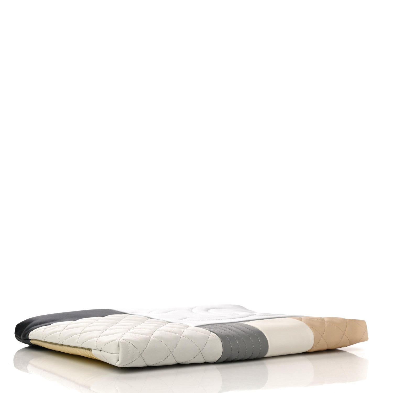 Chanel Lambskin Patchwork Medium Cosmetic Case Multicolor Silver 4 of 11