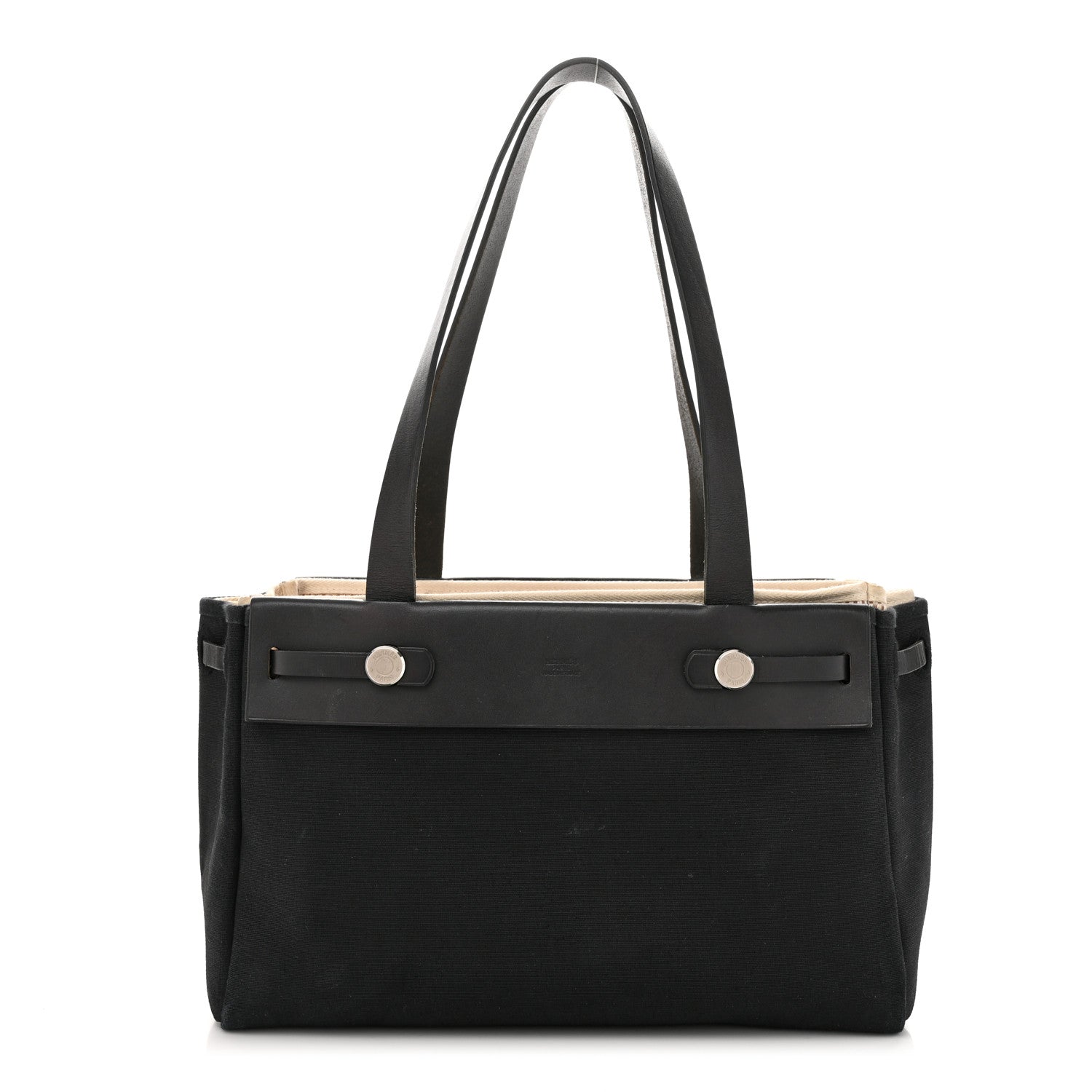 Hermes Toile Vache Hunter Herbag Cabas Black 2 of 14