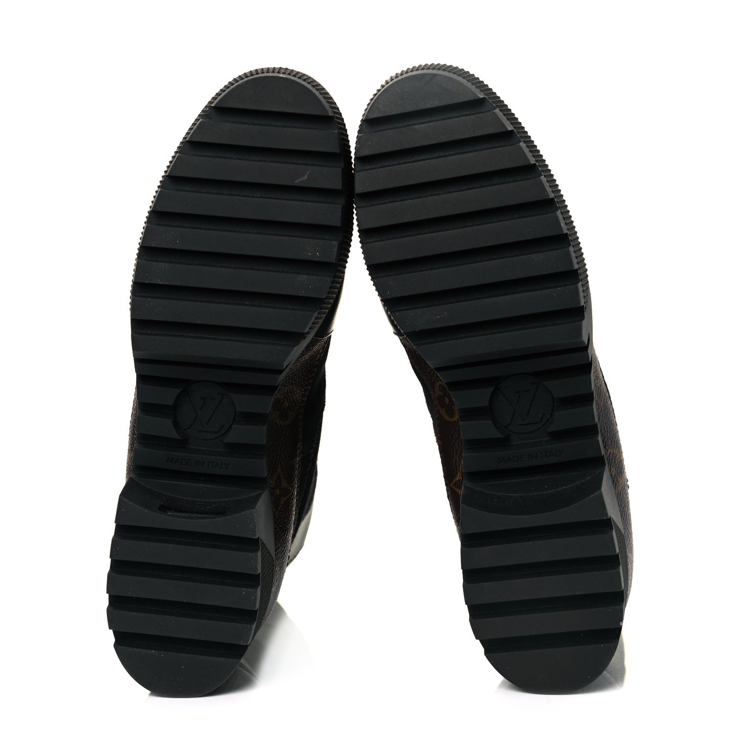 Suede Calfskin Monogram Laureate Platform Desert Boots 41 Black