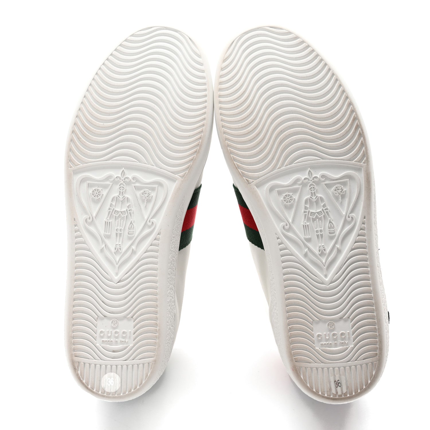 Gucci Calfskin Web Floral Embroidered Womens Ace Sneakers 36 White 5 of 12