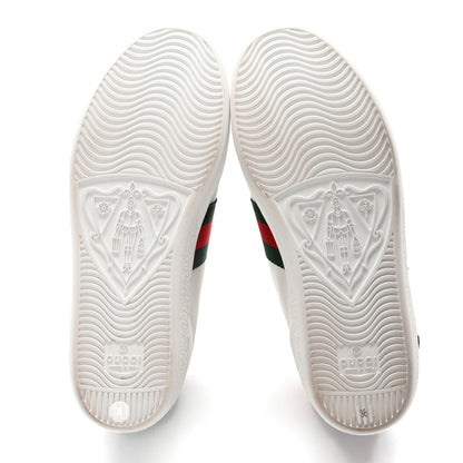 Gucci Calfskin Web Floral Embroidered Womens Ace Sneakers 36 White 5 of 12