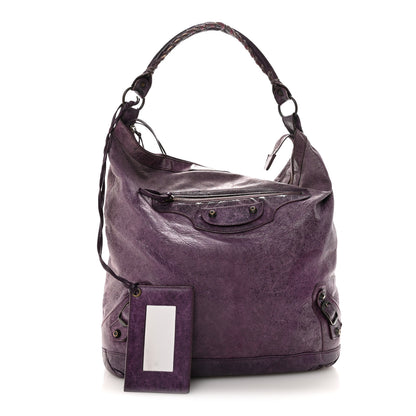 Balenciaga Agneau Classic Hardware Day Hobo Raisin 3 of 11
