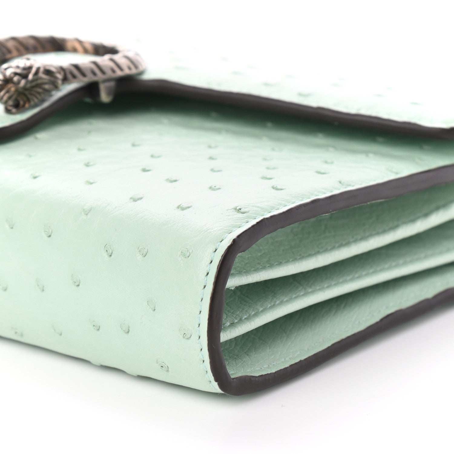Gucci Ostrich Mini Dionysus Chain Wallet Light Green 9 of 9