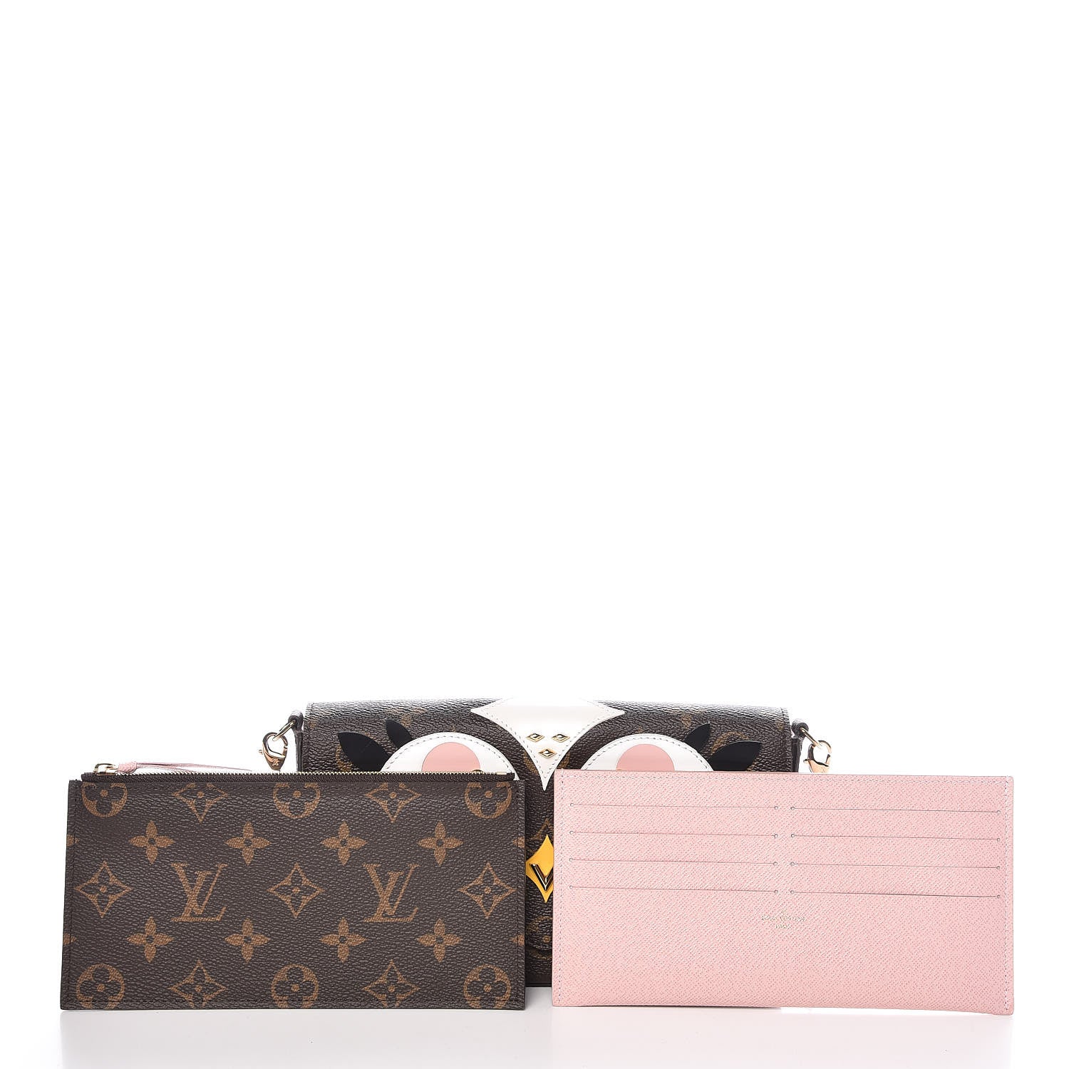 Louis Vuitton Monogram Lovely Birds Pochette Felicie Chain Wallet 3 of 11