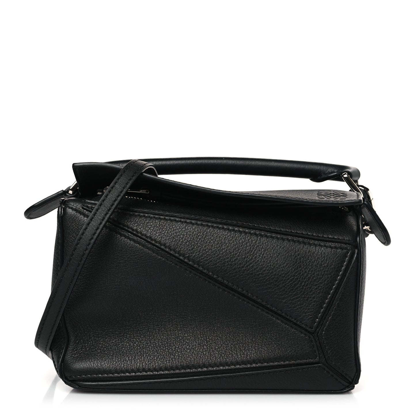 Calfskin Mini Puzzle Bag Black
