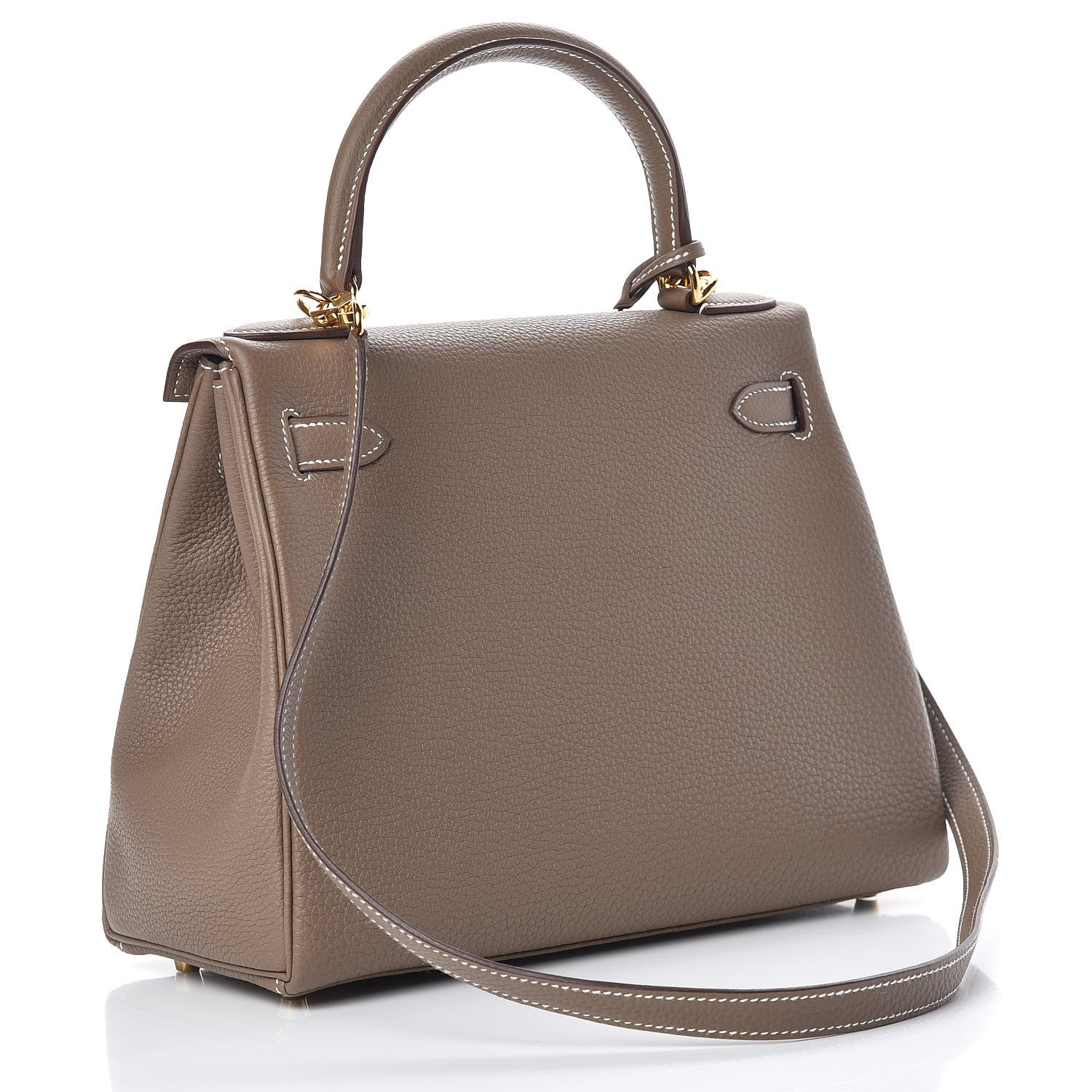 Hermes Togo Kelly Retourne 28 Etoupe 3 of 41