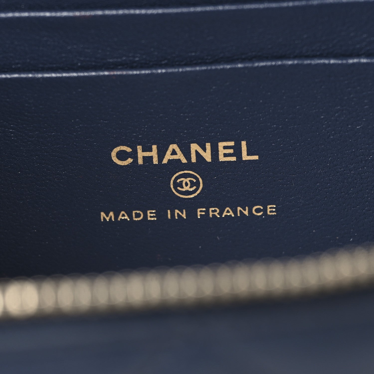 Chanel Lambskin Quilted Metal Small Top Handle Vanity Case With Chain Blue 6 of 12