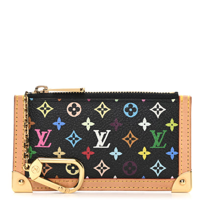 Louis Vuitton Monogram Multicolor Key Pouch Black 1 of 9