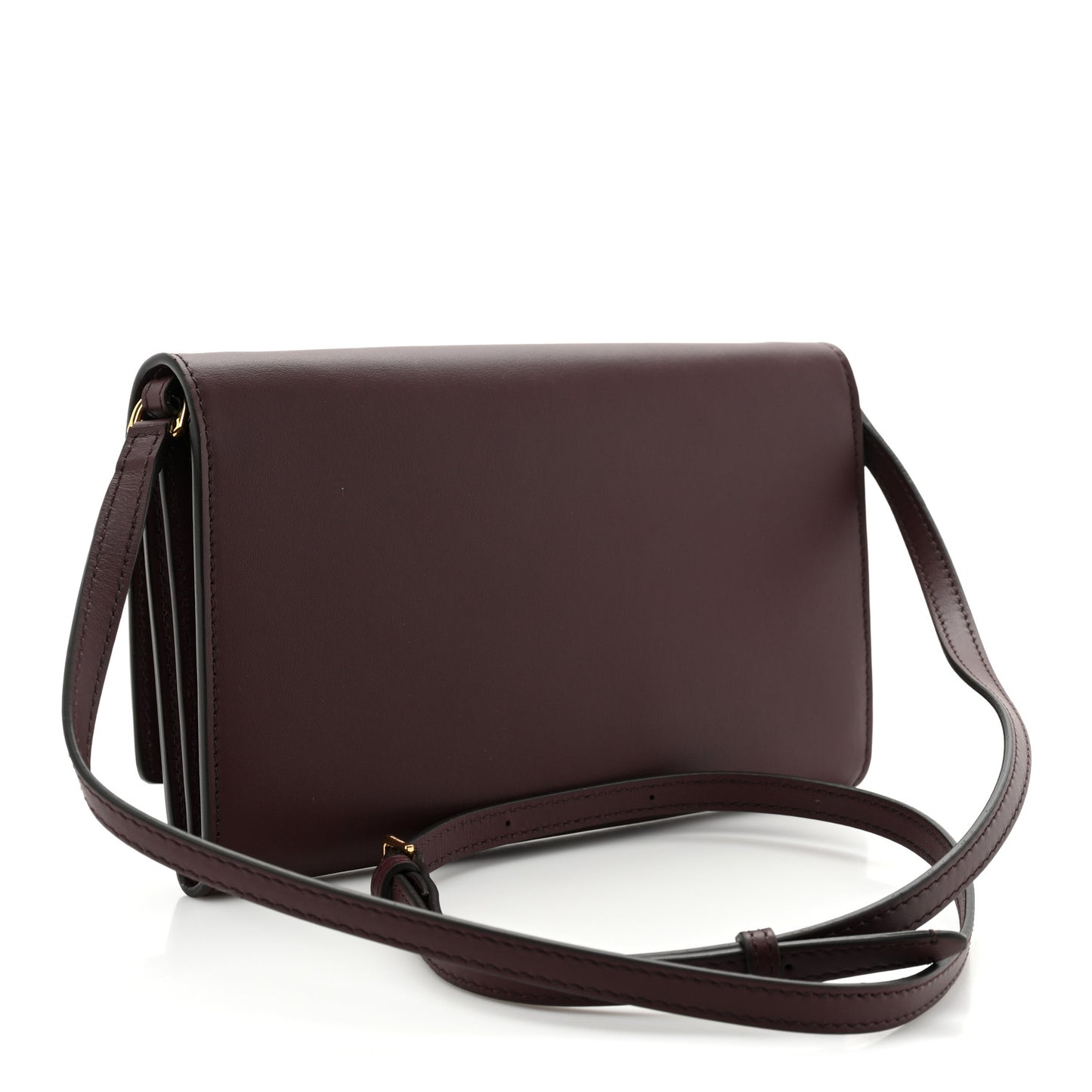 Calfskin Logo Hazelmere Wallet With Detachable Strap Deep Maroon