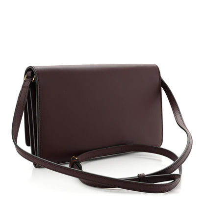 Burberry Calfskin Logo Hazelmere Wallet With Detachable Strap Deep Maroon 3 of 13