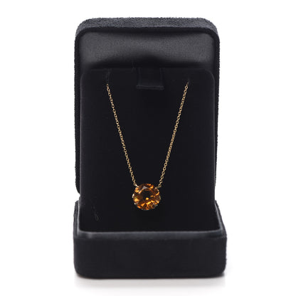 Tiffany 18K Yellow Gold Citrine Octagonal Sparklers Pendant Necklace 6 of 6