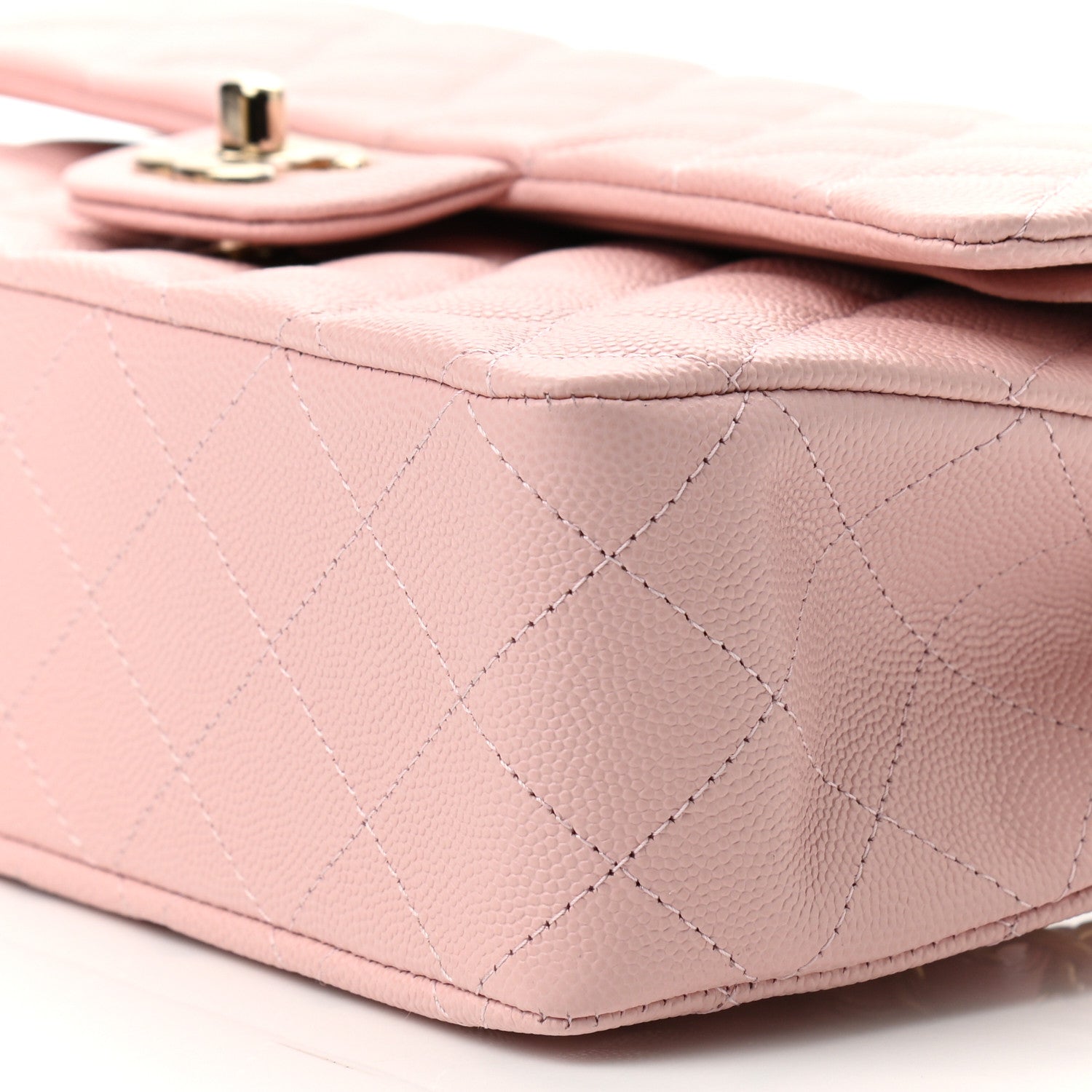 Chanel Caviar Quilted Medium Double Flap Light Pink 10 of 11