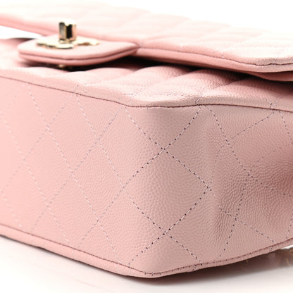 Chanel Caviar Quilted Medium Double Flap Light Pink 10 of 11