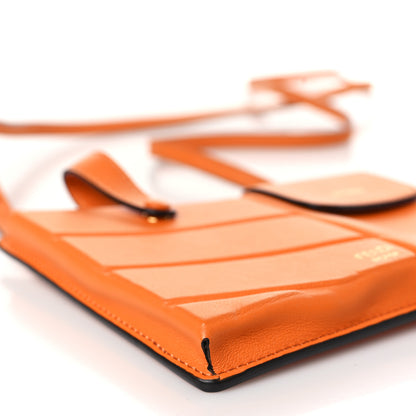 Fendi Vitello Grace Matte Two Pocket Mini Crossbody Aranciata 6 of 7
