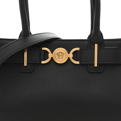 Versace Calfskin Small Medusa '95 Tote Bag Black 7 of 10