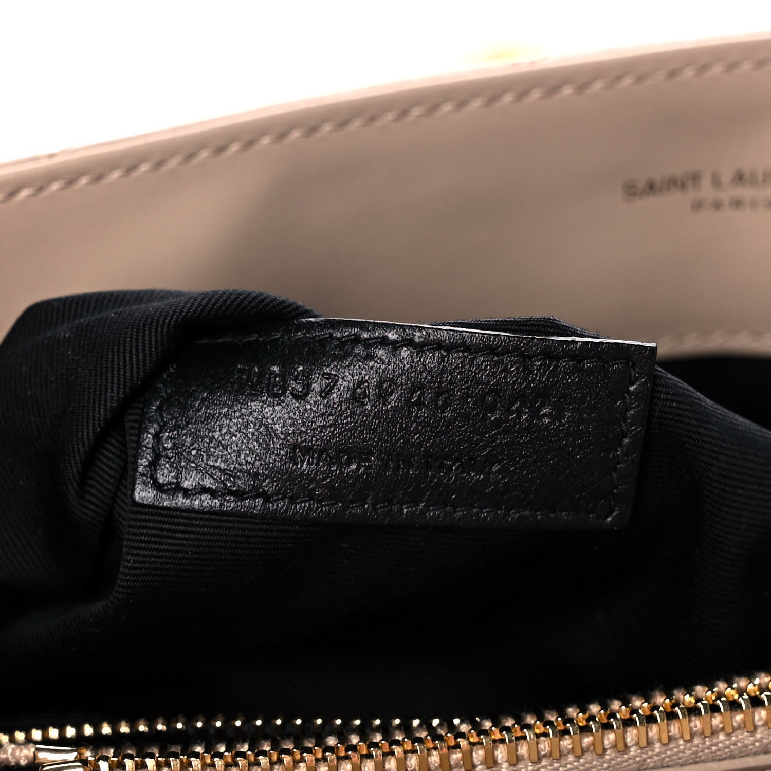 Saint Laurent Calfskin Y Quilted Monogram Medium Loulou Chain Satchel Dark Beige 8 of 12