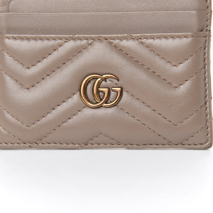 Gucci Calfskin Matelasse GG Marmont Card Holder Porcelain Rose 9 of 9