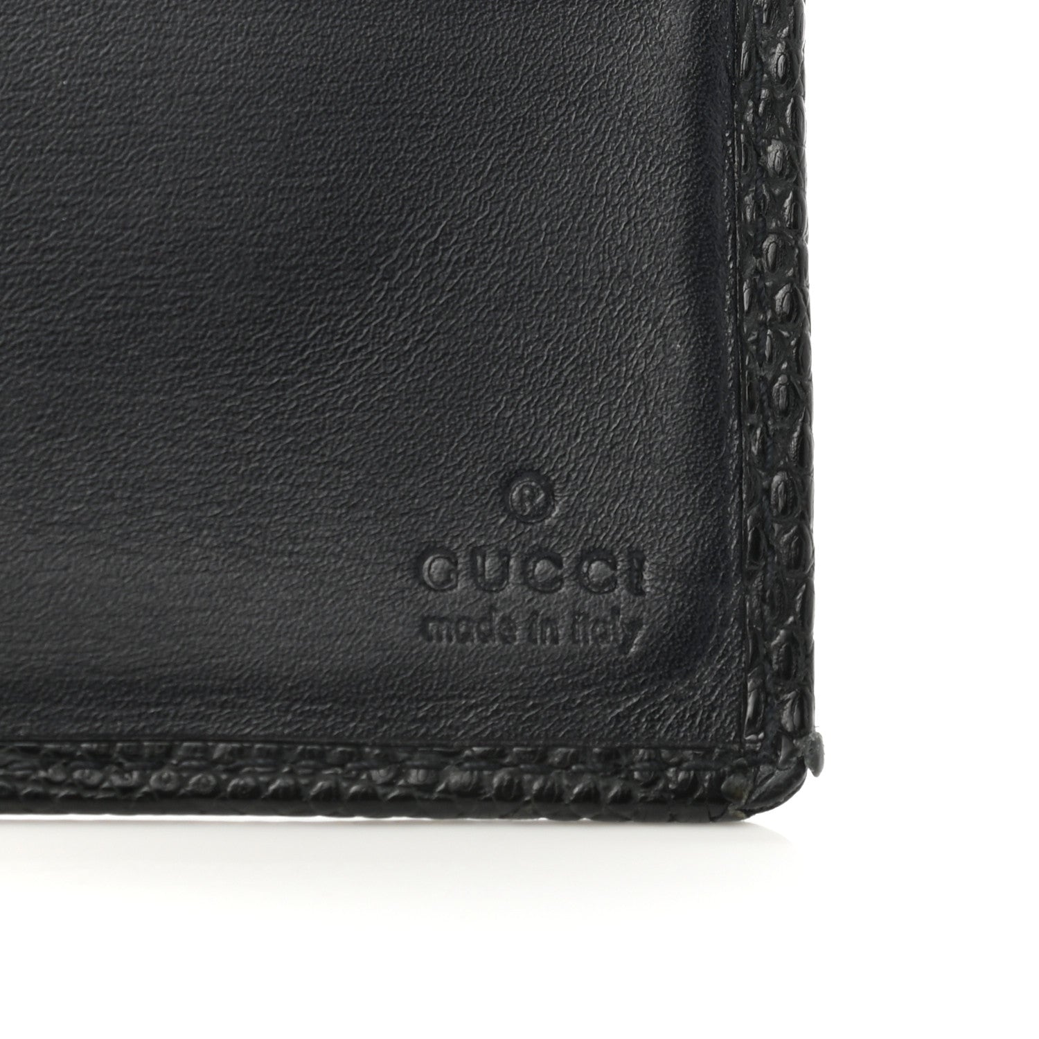 Gucci Lizard Bi-Fold Wallet Black 6 of 10