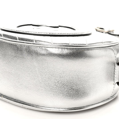 Gucci Metallic Sakai Be Green Calfskin Diagonal Stitched Mini Blondie Shoulder Bag Silver 10 of 10