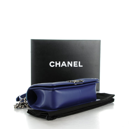 Chanel Lambskin Quilted Medium Boy Flap Dark Blue 4 of 8