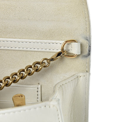 Christian Dior Calfskin Studded Diorama Wallet on Chain Pouch Off White 16 of 18