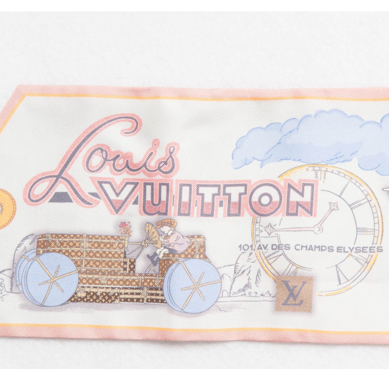 Louis Vuitton Silk LV Comics Bandeau Rose Poudre 5 of 5