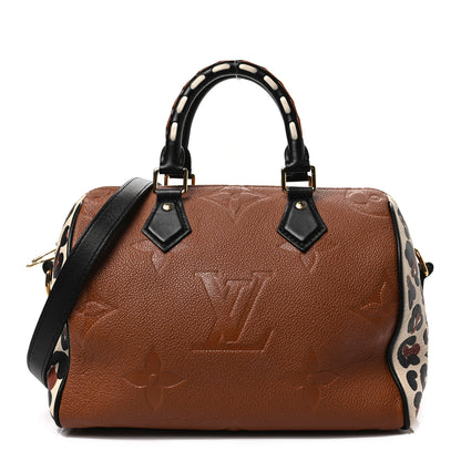 Louis Vuitton Empreinte Monogram Giant Wild At Heart Speedy Bandouliere 25 Caramel 1 of 7