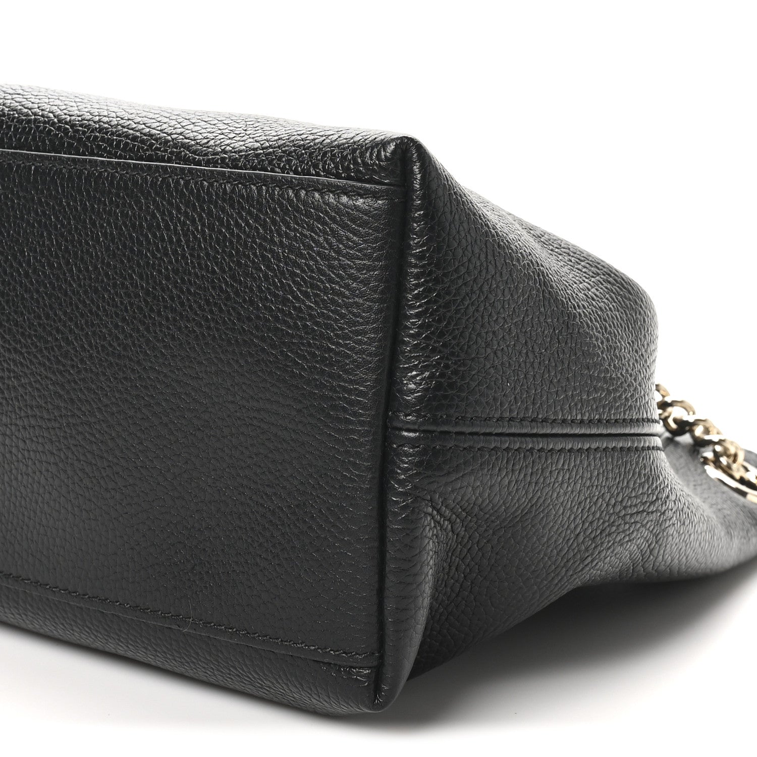 Gucci Pebbled Calfskin Medium Soho Chain Shoulder Bag Black 10 of 10