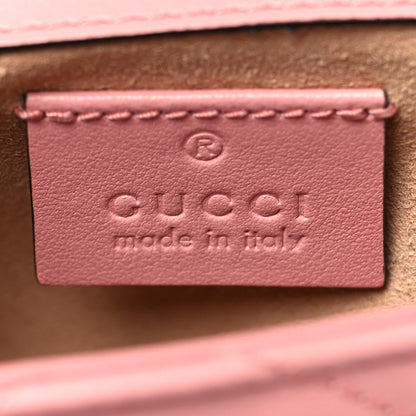 Gucci Calfskin Matelasse Super Mini GG Marmont Shoulder Bag Wild Rose 6 of 12