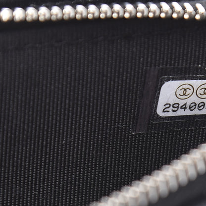 Chanel Grained Calfskin Quilted CC Box Clutch With Chain Black 10 of 14