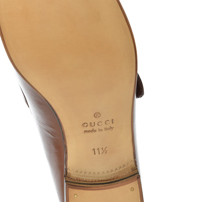 Gucci Goatskin Web Mens GG Loafers 11.5 Cuir 6 of 10