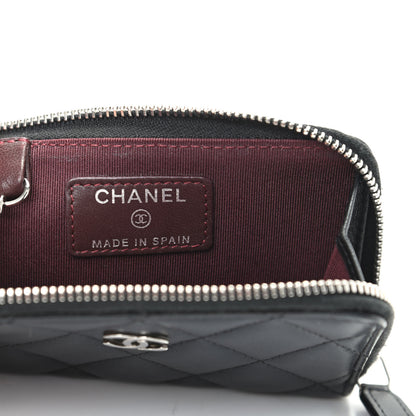 Chanel Lambskin Quilted Key Holder Case Black 6 of 7