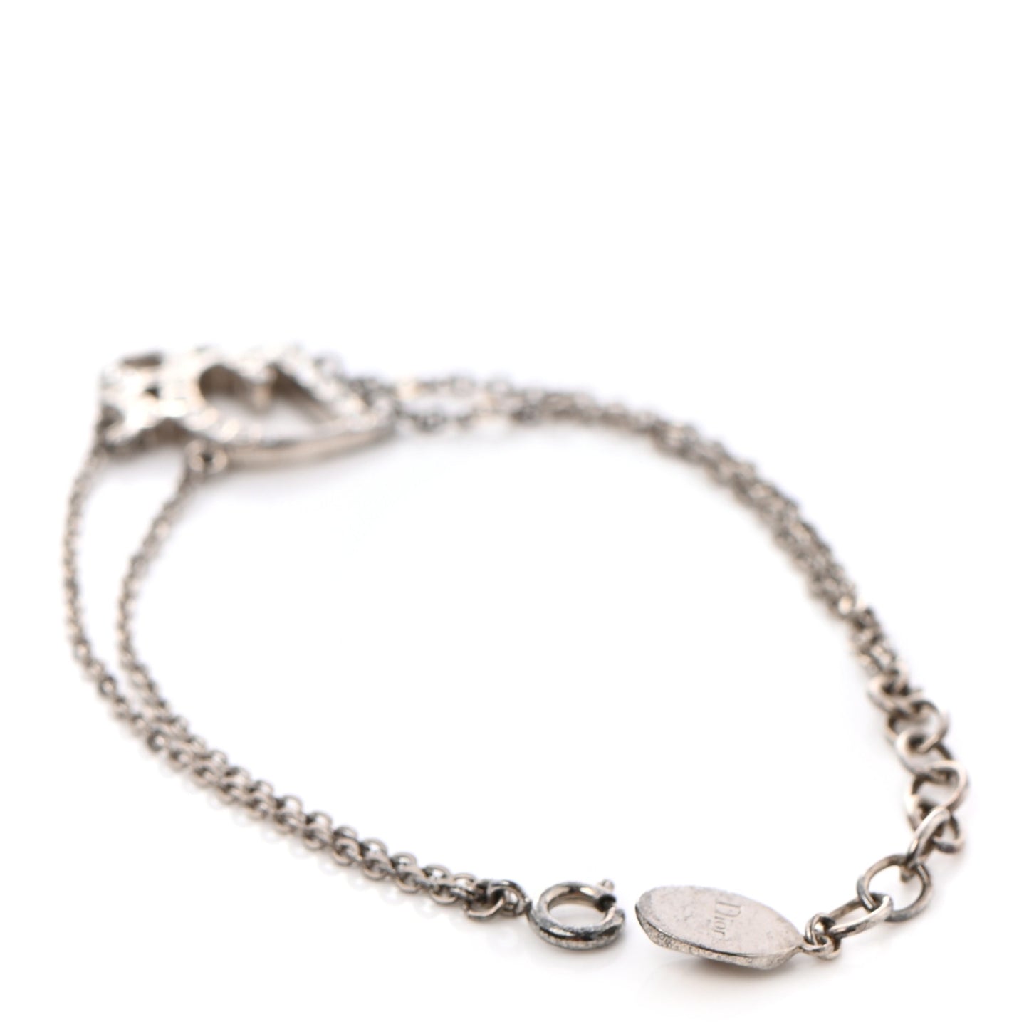Crystal Logo Bracelet Silver