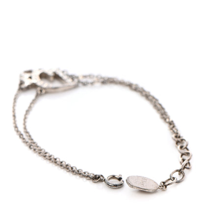Christian Dior Crystal Logo Bracelet Silver 3 of 5