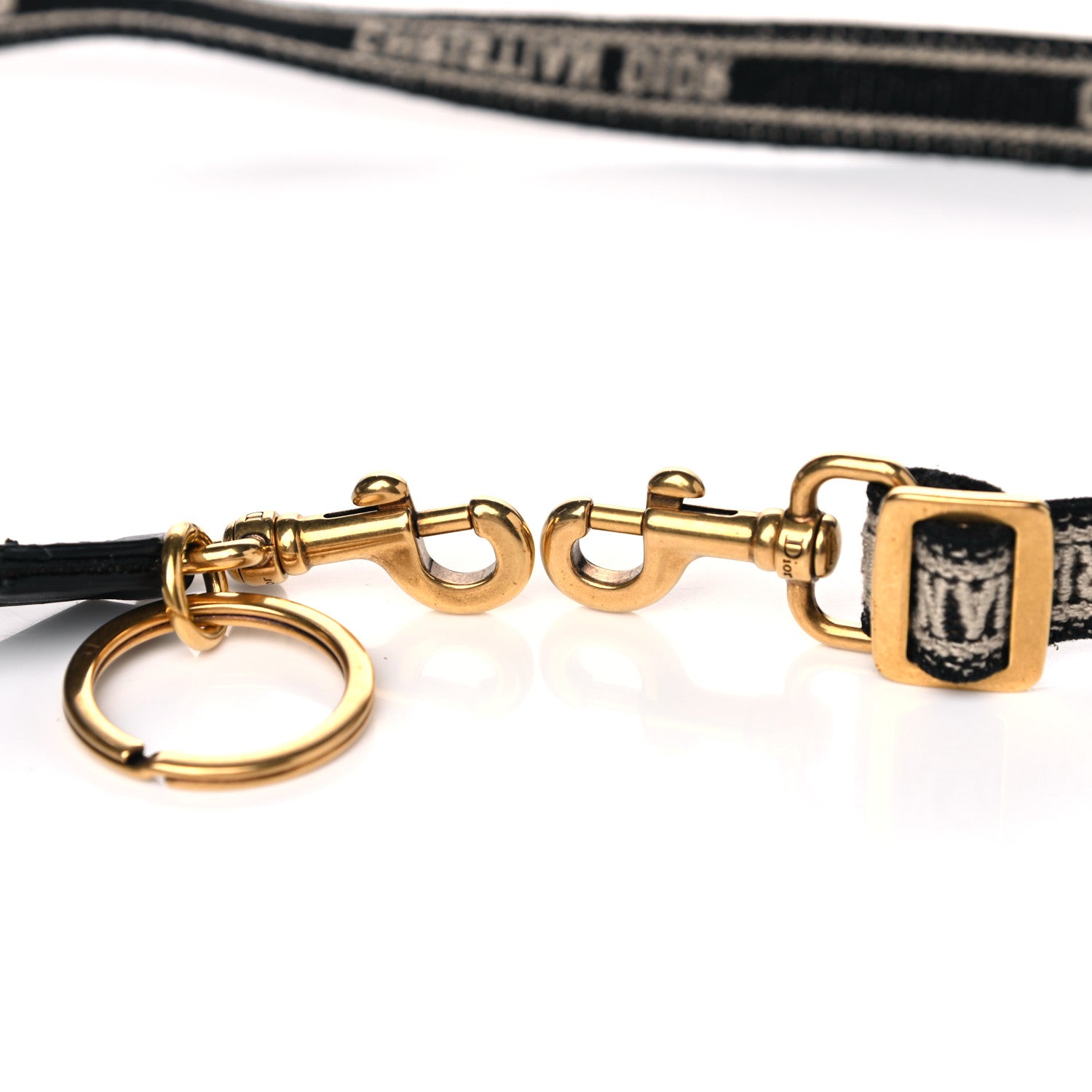 Christian Dior Canvas Embroidered Shoulder Strap Black Multicolor 3 of 5