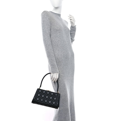 Christian Dior Calfskin Cannage Frame Bag Black 2 of 10
