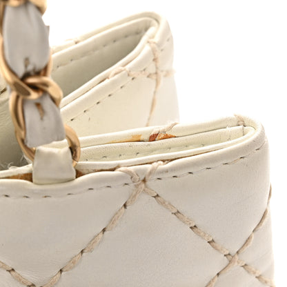 Chanel Calfskin Wild Stitch Shoulder Bag White 13 of 19