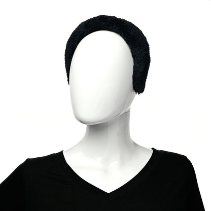 Prada Terrycloth Logo Headband Black White 2 of 7