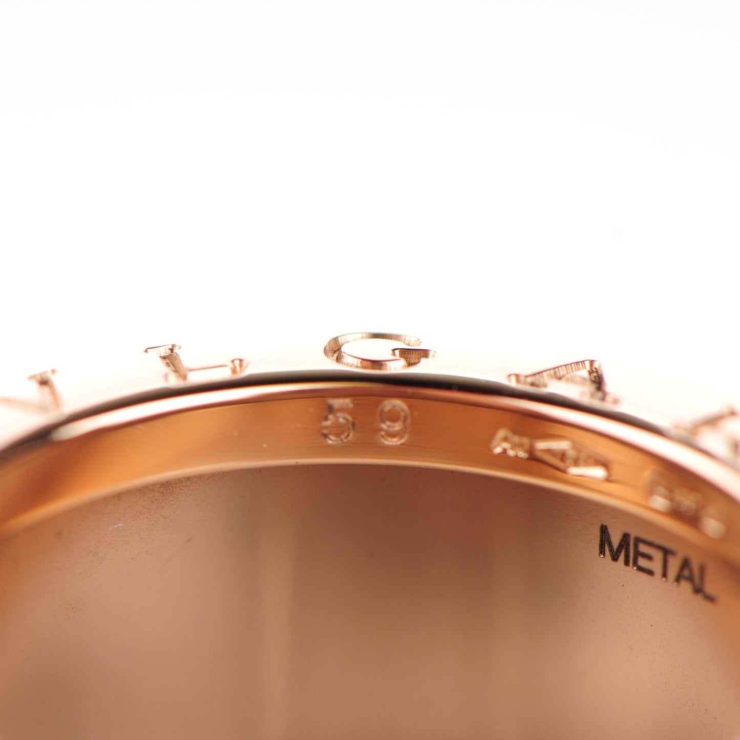 BULGAR 18K Rose Gold Bronze Cermet Roma B.Zero1 4 Band Ring 59 9