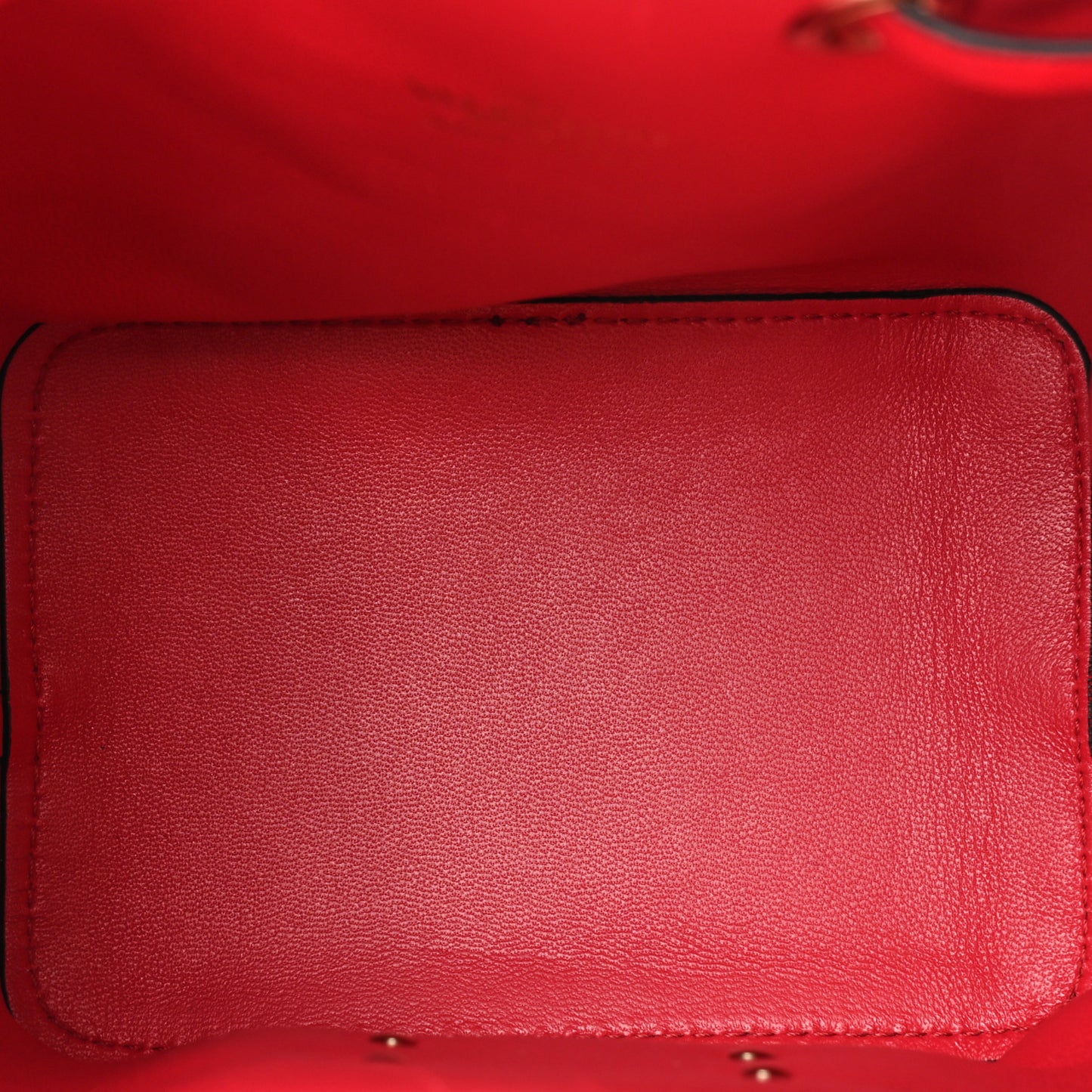 Nappa Mini Vlogo Bucket Bag Rouge Pur